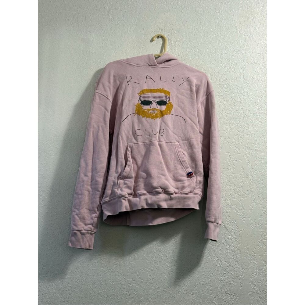 Rally Club Artie pink hoodie sweatshirt size M athletic